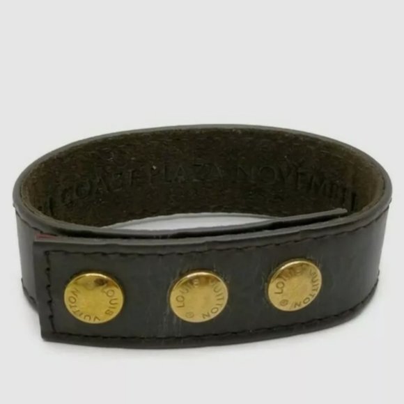 Louis Vuitton Bracelet Vernis Leather Brown Women - Picture 1 of 4